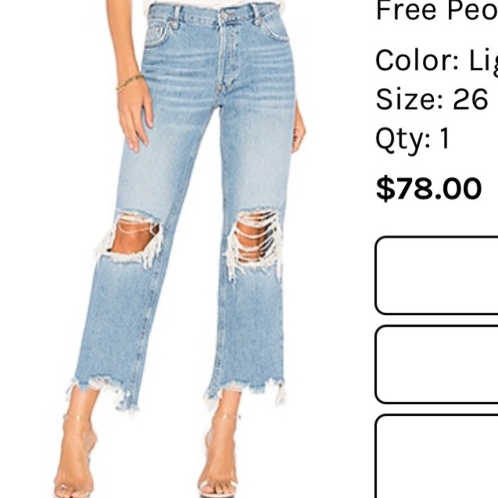 New w tags. Maggie straight leg jean Free People